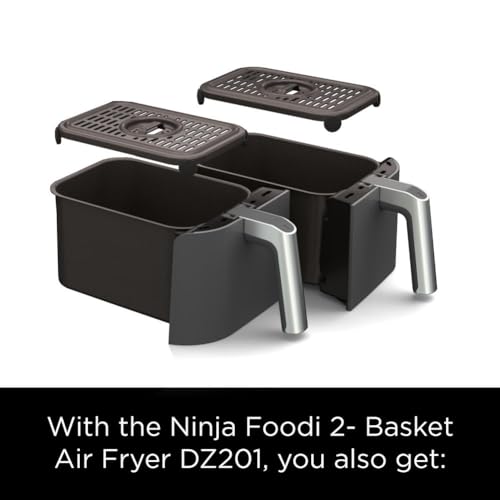 Ninja Foodi DualZone 2-Basket Air Fryer, 8-Quart XL Capacity, 6-in-1 Functions