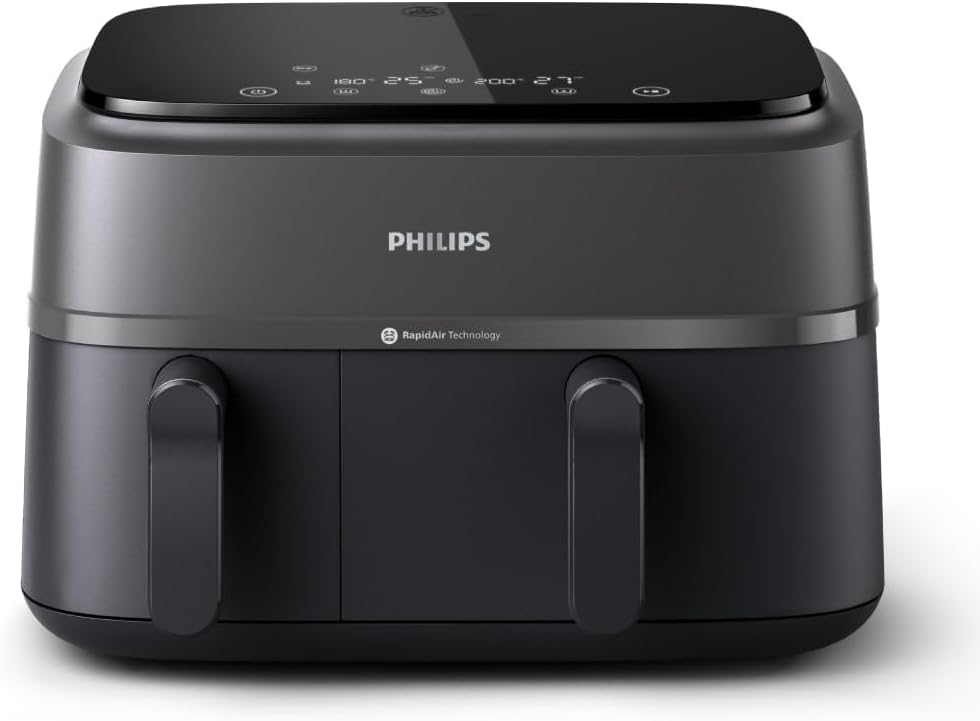 Philips Dual Basket 9L Air Fryer – Touchscreen with Rapid Air Technology