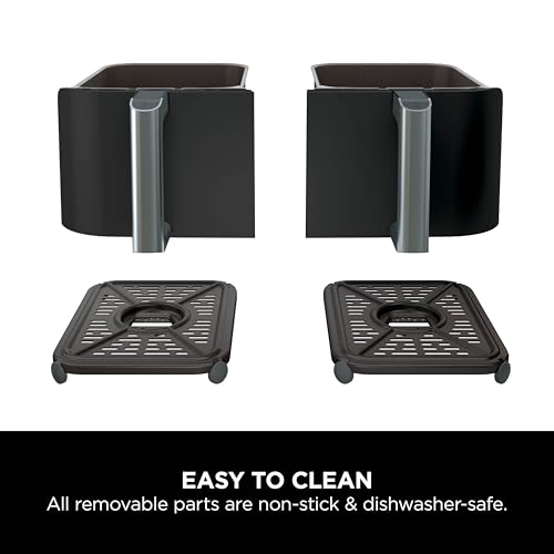Ninja Foodi Dual Zone Air Fryer – 7.6L, 2 Drawers, 4-in-1 Functions, Black