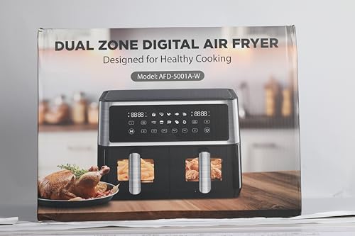 10L Dual Drawer Air Fryer – 10-in-1 Presets, Sync Cook, Smart Touchscreen