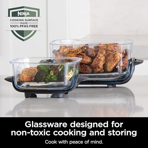 Ninja Crispi 4-in-1 Portable Glass Air Fryer Cooking System, 4-Quart