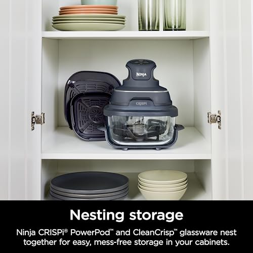 Ninja Crispi 4-in-1 Portable Glass Air Fryer Cooking System, 4-Quart