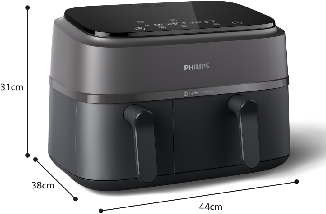 Philips Dual Basket 9L Air Fryer – Touchscreen with Rapid Air Technology