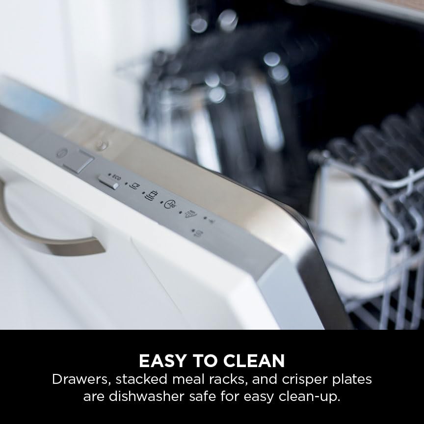 Ninja Double Stack Air Fryer – 7.6L, Vertical Dual Drawer, 6 Functions, Black