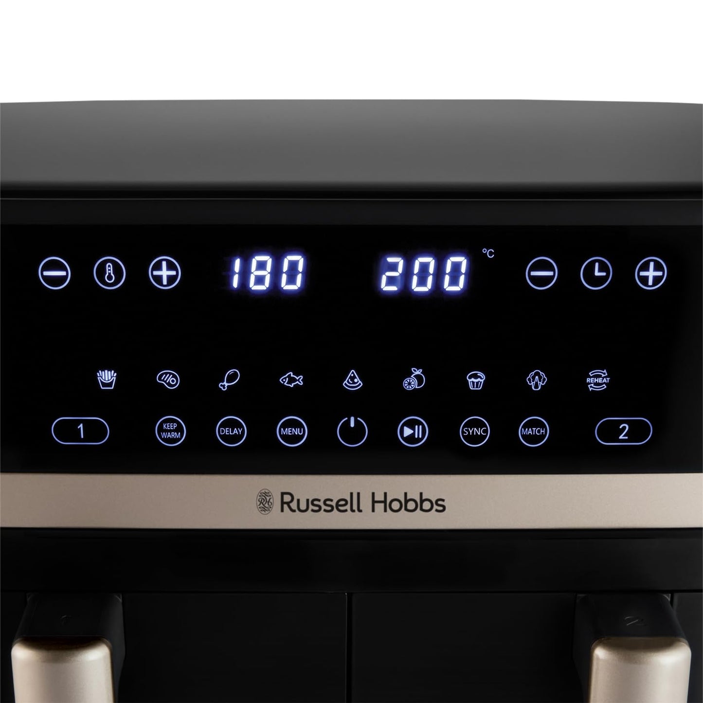 Russell Hobbs Dual Air Fryer – 9L, Dual Basket, 9 Presets, Dishwasher Safe