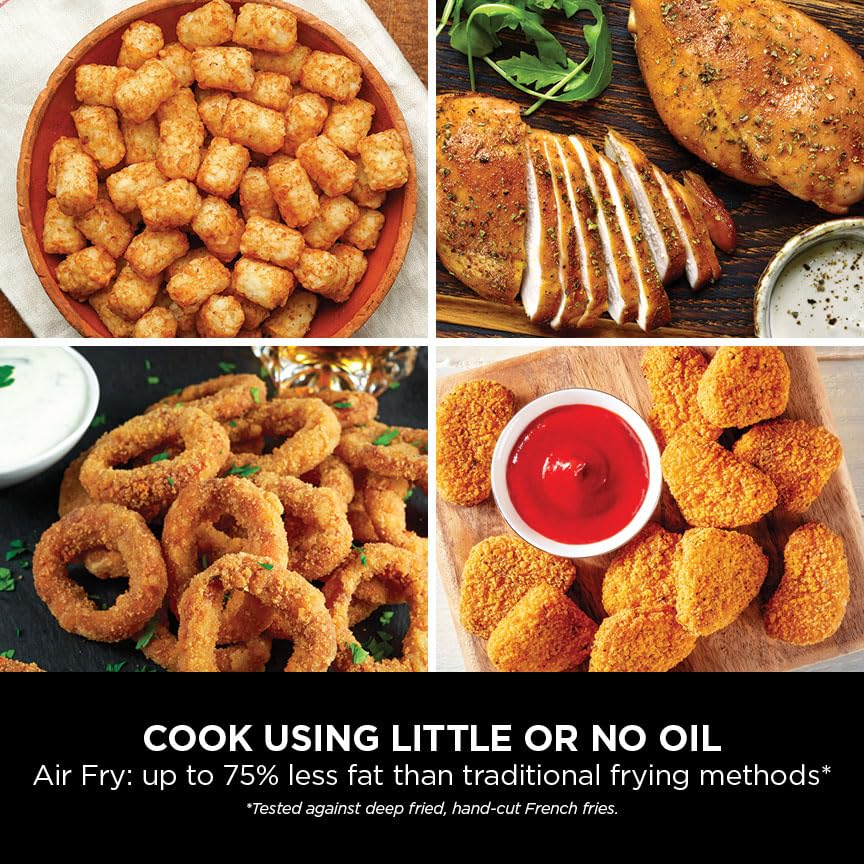 Ninja Double Stack Air Fryer – 7.6L, Vertical Dual Drawer, 6 Functions, Black
