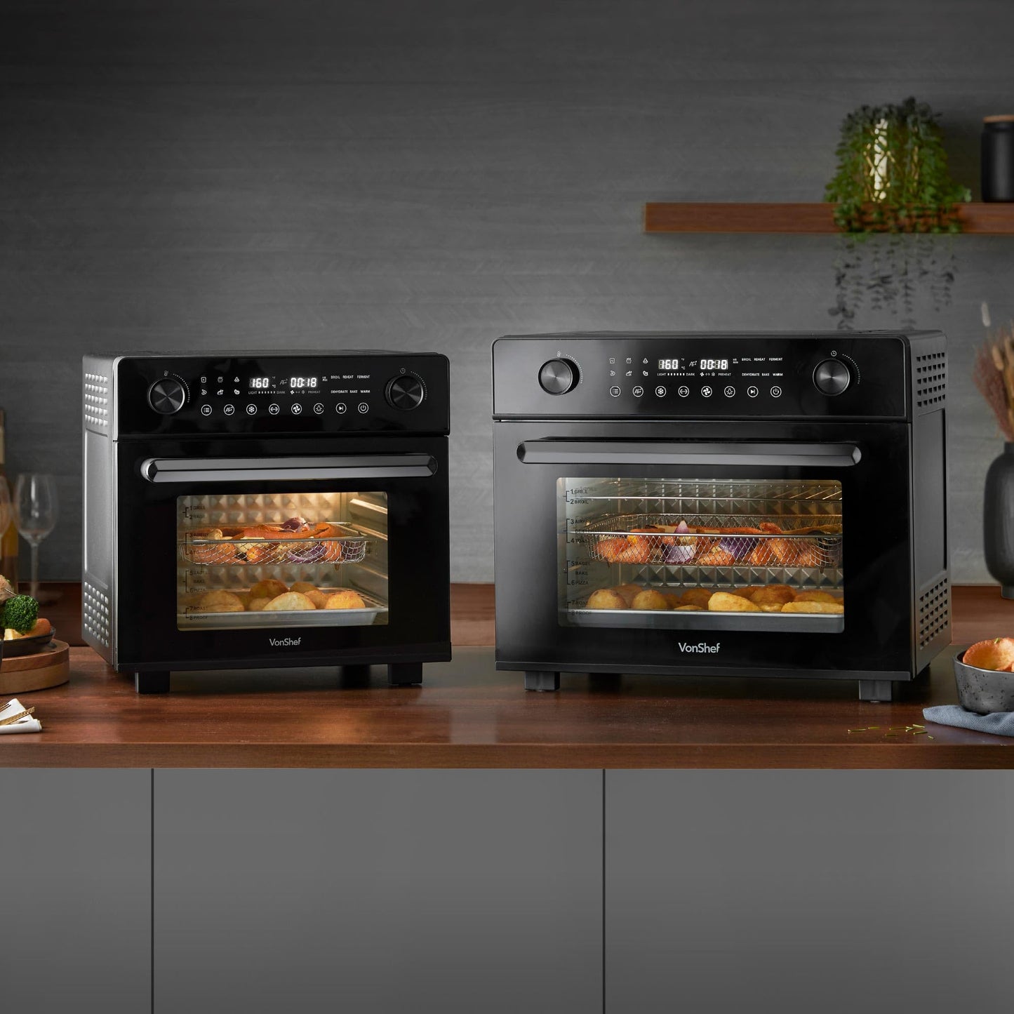 VonShef 28L Air Fryer Oven – Digital Countertop Convection with Rotisserie