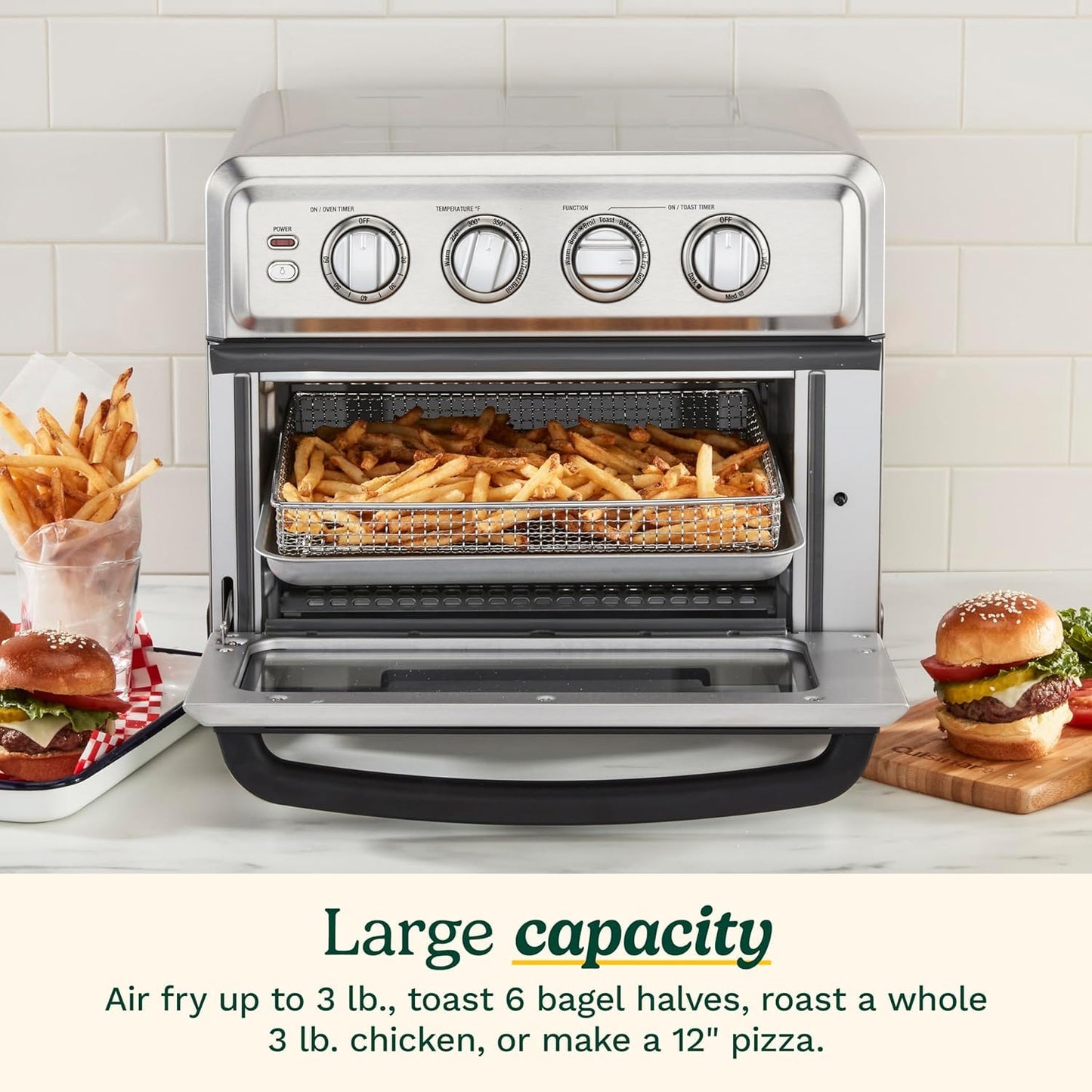 Cuisinart 8-in-1 Air Fryer Toaster Oven with Grill, Stainless Steel