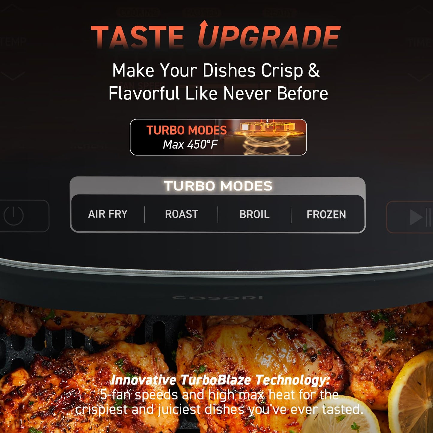 COSORI TurboBlaze 6L Air Fryer ā Compact Design, 9 Functions, Energy Saving