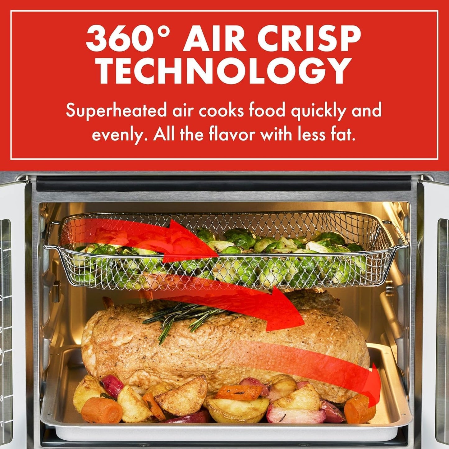 Emeril Lagasse 26-Quart French Door Air Fryer Toaster Oven with 24 Cooking Functions