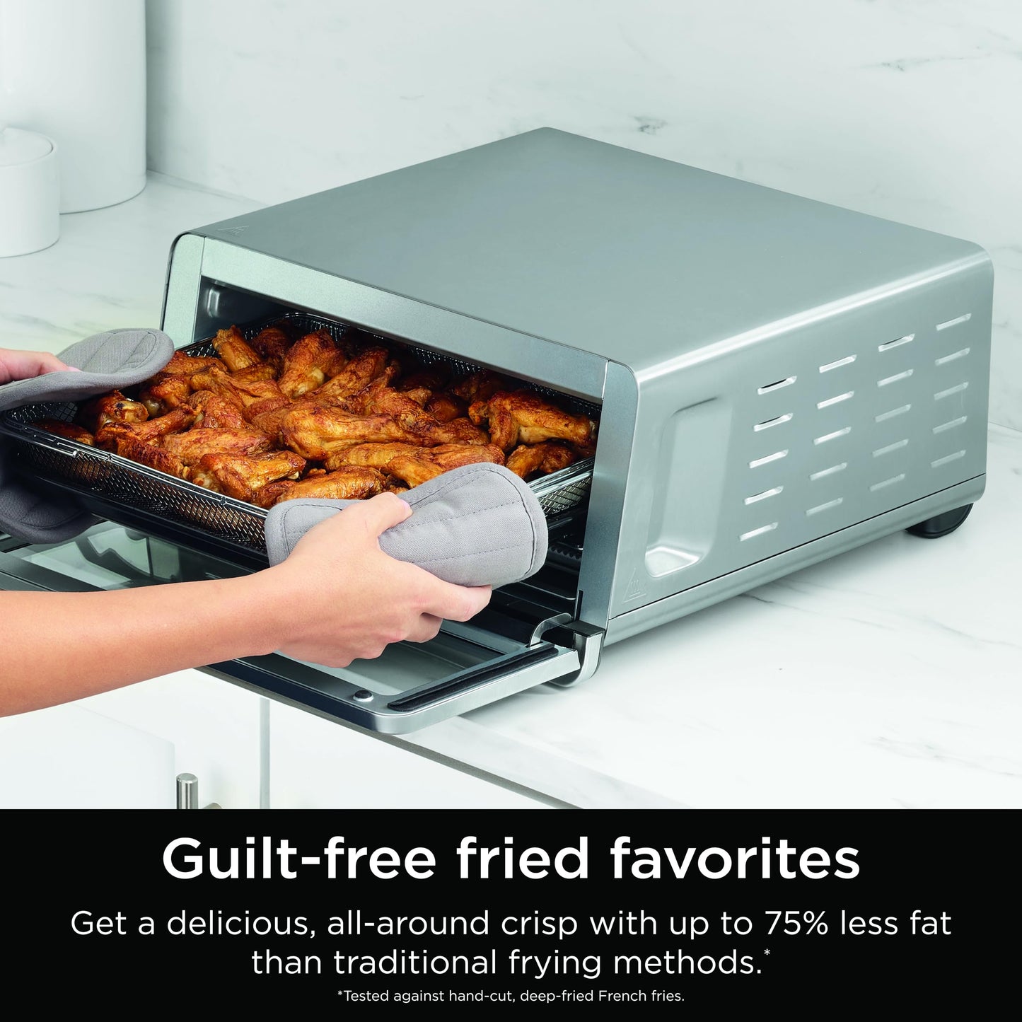 Ninja Flip 8-in-1 Toaster Oven & Air Fryer with Large Capacity, Stainless Steel