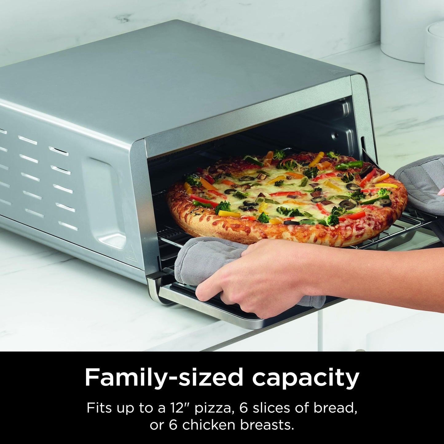 Ninja Flip 8-in-1 Toaster Oven & Air Fryer with Large Capacity, Stainless Steel