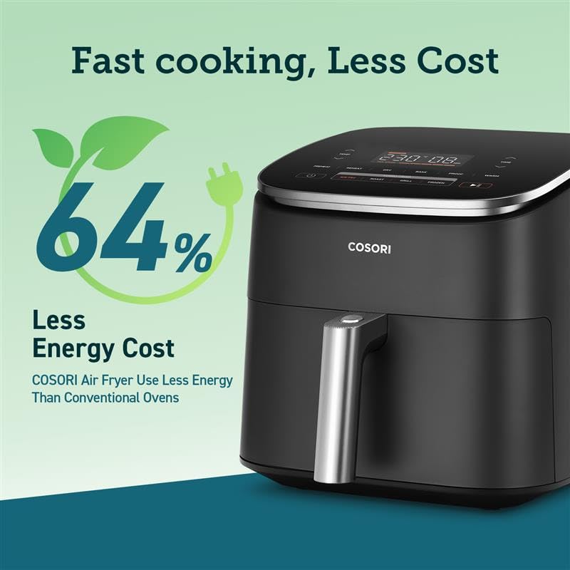 COSORI TurboBlaze 6L Air Fryer – Compact Design, 9 Functions, Energy Saving