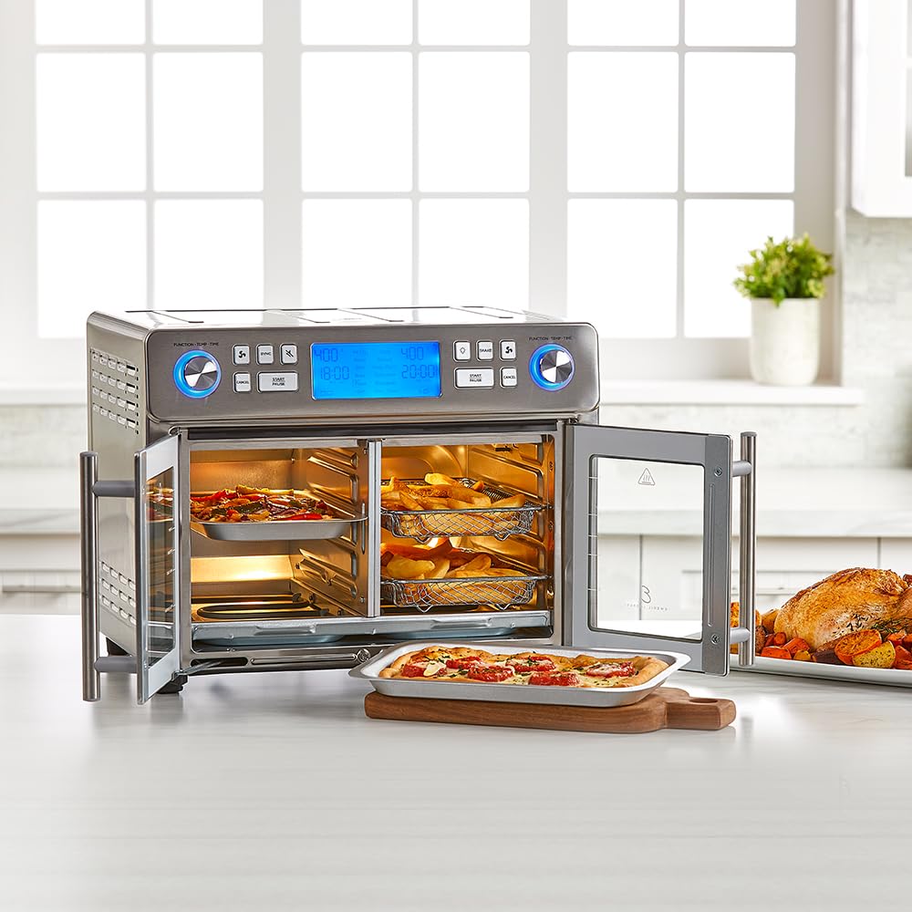Emeril Lagasse Dual Zone 360 Air Fryer Oven with French Doors, 25-Quart Extra Large Countertop Convection Cooker
