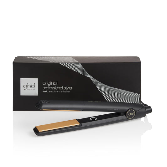 ghd Original Professional Hair Straightener & Styler – Sleek, Smooth & Shiny Results Without Extreme Heat – For All Hair Types – UK Plug