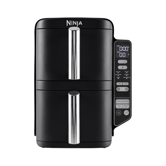 Ninja Double Stack Air Fryer – 7.6L, Vertical Dual Drawer, 6 Functions, Black