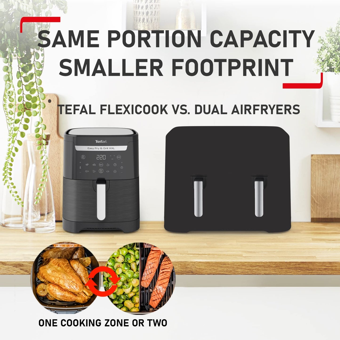 Tefal Easy Fry XXL 2-in-1 Air Fryer & Grill – 6.5L Capacity, 8 Programs, Black