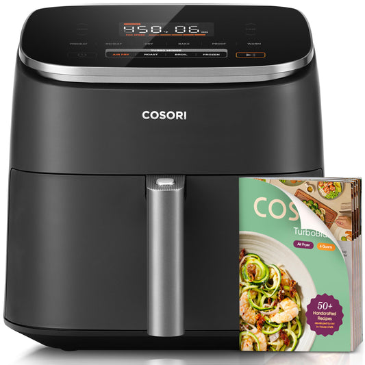 COSORI TurboBlaze 6-Quart Air Fryer, 9-in-1 Compact Large Capacity with Turbo Mode & Precise Temperature Control